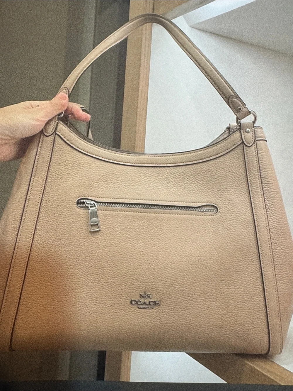 New with Tags Coach Kristy Taupe Leather Shoulder Bag